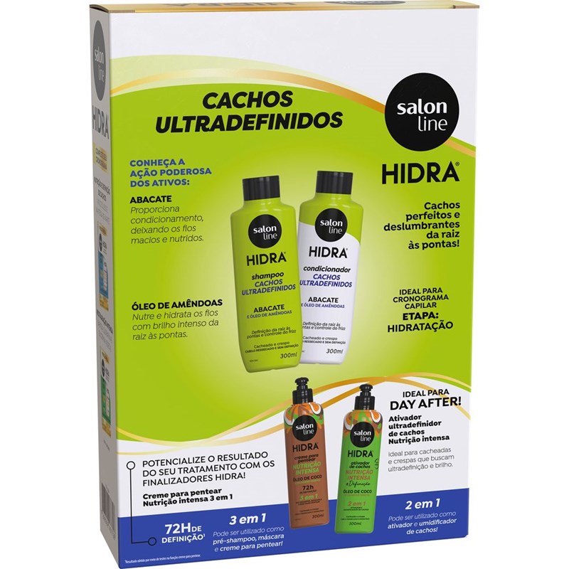 Kit Shampoo + Condicionador Salon Line Hidra 300 ml Cachos Ultra Definidos