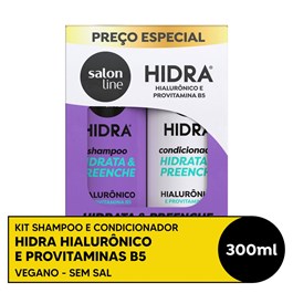 Kit Shampoo + Condicionador Salon Line Hidra 300 ml Hidrata e Preenche