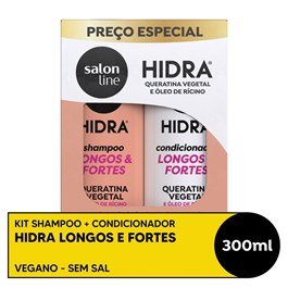 Kit Shampoo + Condicionador Salon Line Hidra 300 ml Longos e Fortes