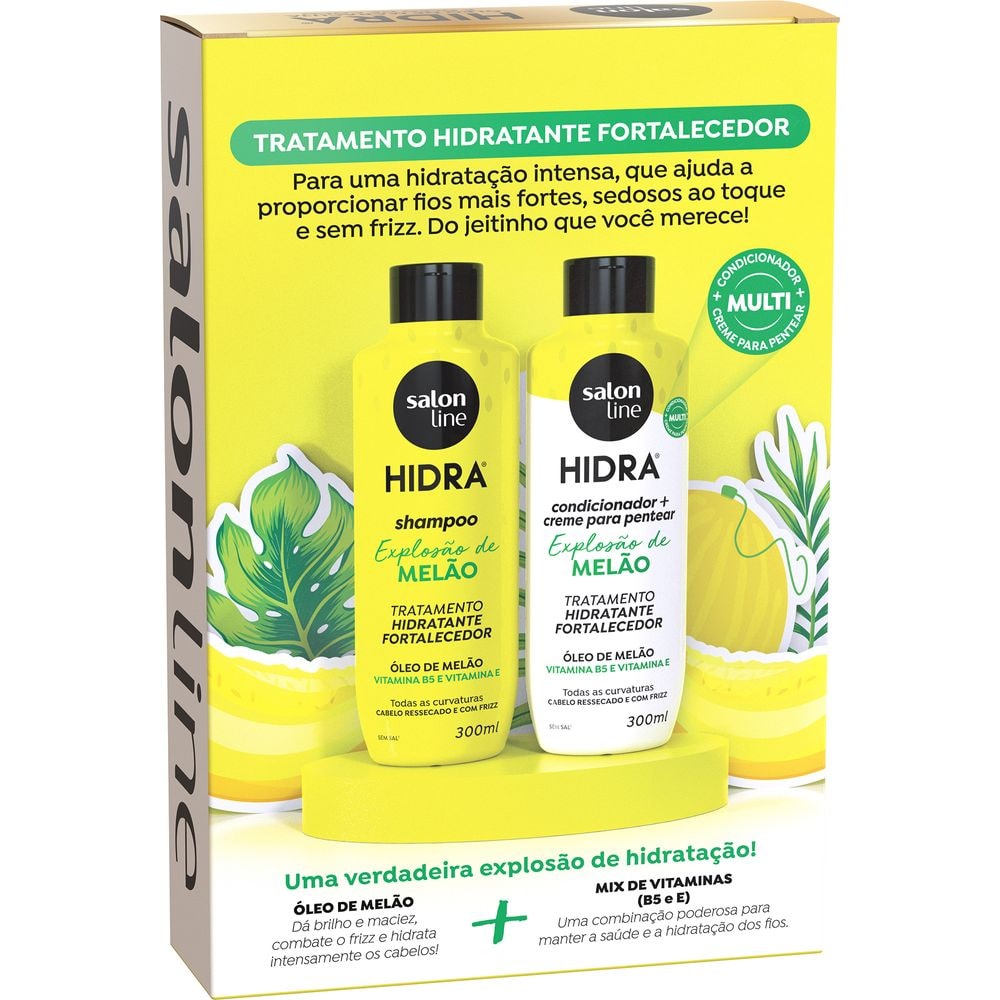 Kit Shampoo + Condicionador Salon Line Hidra 300 ml Melão