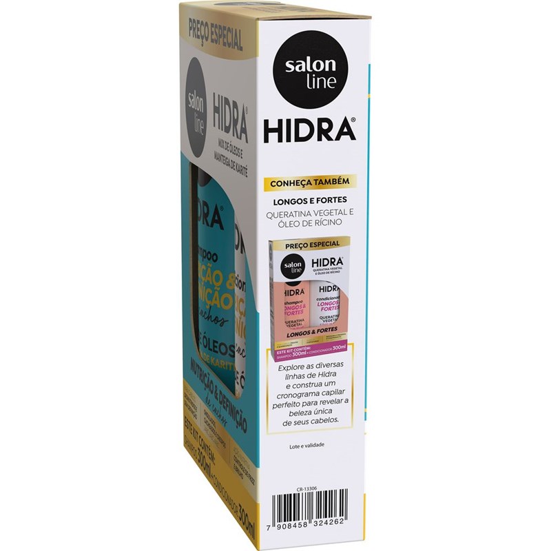 Kit Shampoo + Condicionador Salon Line Hidra 300 ml Nutrição e Definição de Cachos