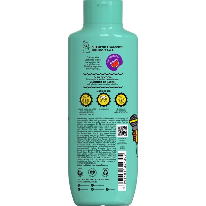 Kit Shampoo + Condicionador Salon Line Hidra Cachinhos Kids 300 ml