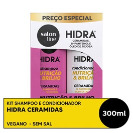 Kit Shampoo + Condicionador Salon Line Hidra Ceramidas 300 ml Força e Brilho