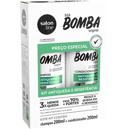 Kit Shampoo + Condicionador Salon Line S.O.S Bomba 200 ml Antiqueda e Resistência