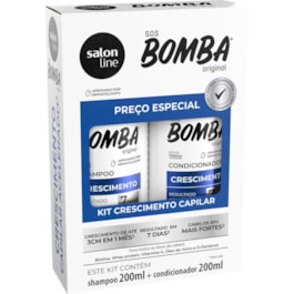 Kit Shampoo Mais Condicionador Salon Line S.O.S Bomba 200 ml Cada Original