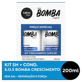 Kit Shampoo Mais Condicionador Salon Line S.O.S Bomba 200 ml Cada Original