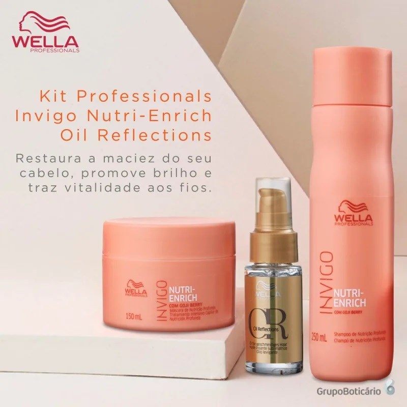 Kit Wella Professionals Invigo Nutri Enrich + Oil Reflections