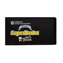 Lâmina de Barbear Super Barba Premium 10 unidades Black