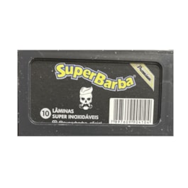 Lâmina de Barbear SuperBarba Premium Black 10 unidades