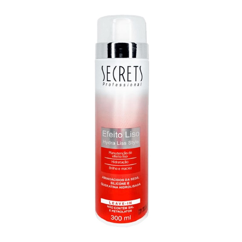 Leave-in Secrets 300 ml Hydra Liss Style Efeito Liso