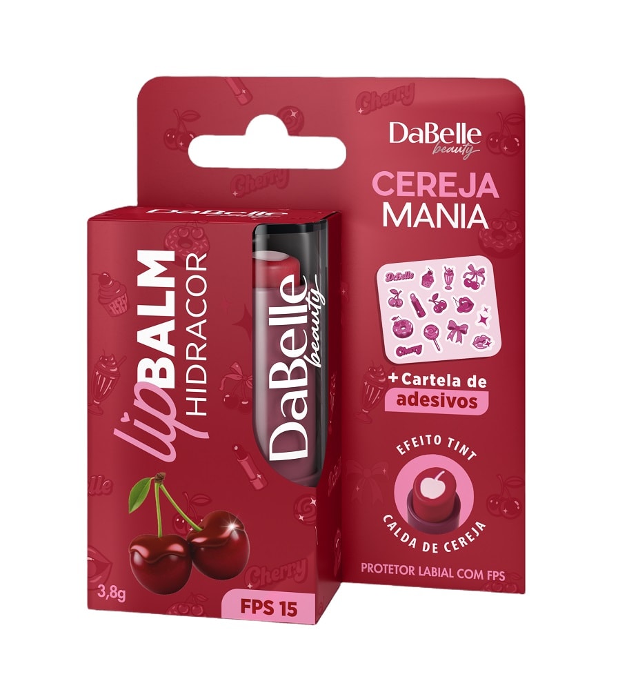 Lip Balm Dabelle Cereja Mania Calda de Cereja 02