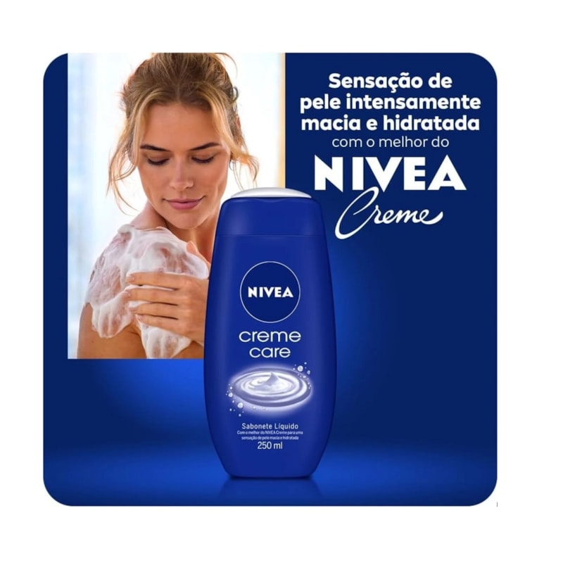 Loção Hidratante Nivea 200 ml Milk + Sabonete Líquido 250 ml Creme Care