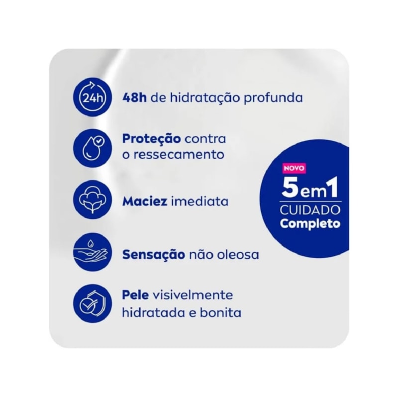 Loção Hidratante Nivea 200 ml Milk + Sabonete Líquido 250 ml Creme Care