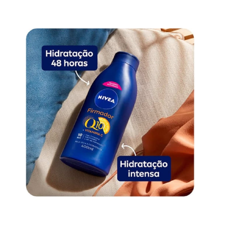 Loção Hidratante Nivea 400 ml Firmador Q10 + Vitamina C Pele Seca