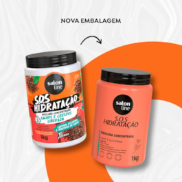 Máscara Concentrada Salon Line S.O.S Hidratação 1 Kg Café e Glicerina