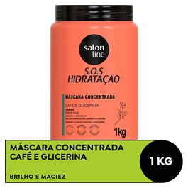 Máscara Concentrada Salon Line S.O.S Hidratação 1 Kg Café e Glicerina