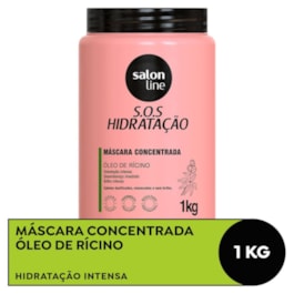 Máscara Concentrada Salon Line S.O.S Hidratação 1 Kg Óleo de Rícino