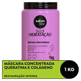 Máscara Concentrada Salon Line S.O.S Hidratação 1 Kg Queratina e Colágeno