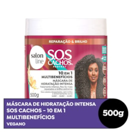 Máscara de Hidratação Salon Line S.O.S Cachos 10 em 1 500 ml Multibenefícios