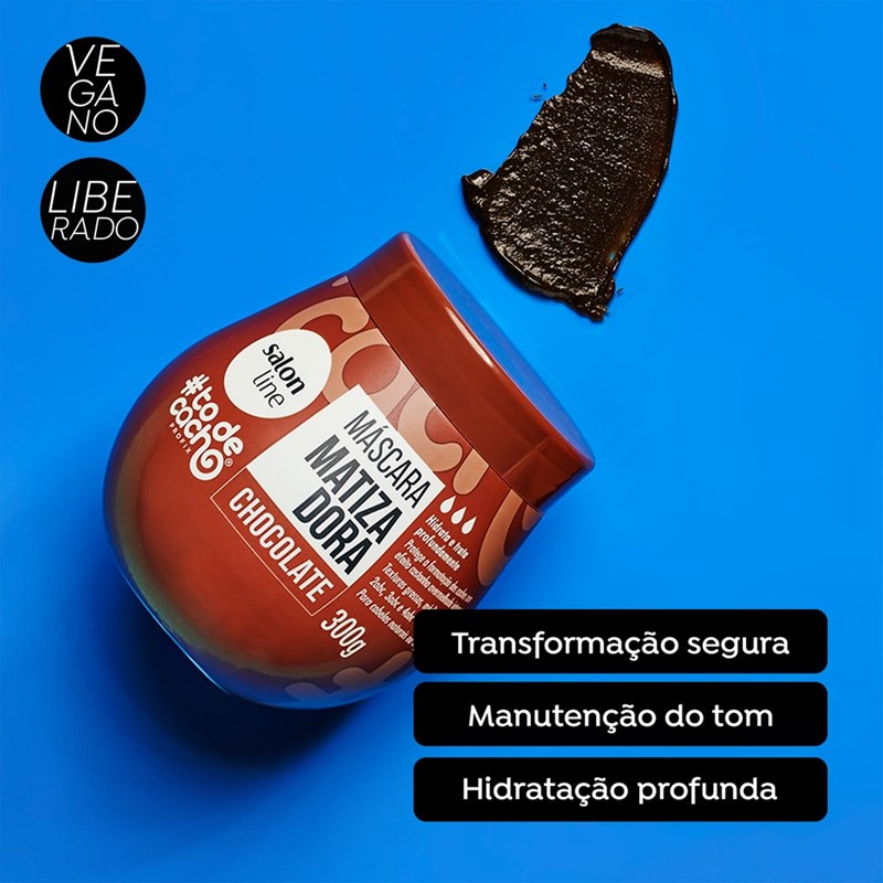 Máscara de Hidratação Salon Line #tôdecacho 300 gr   Matizadora Chocolate