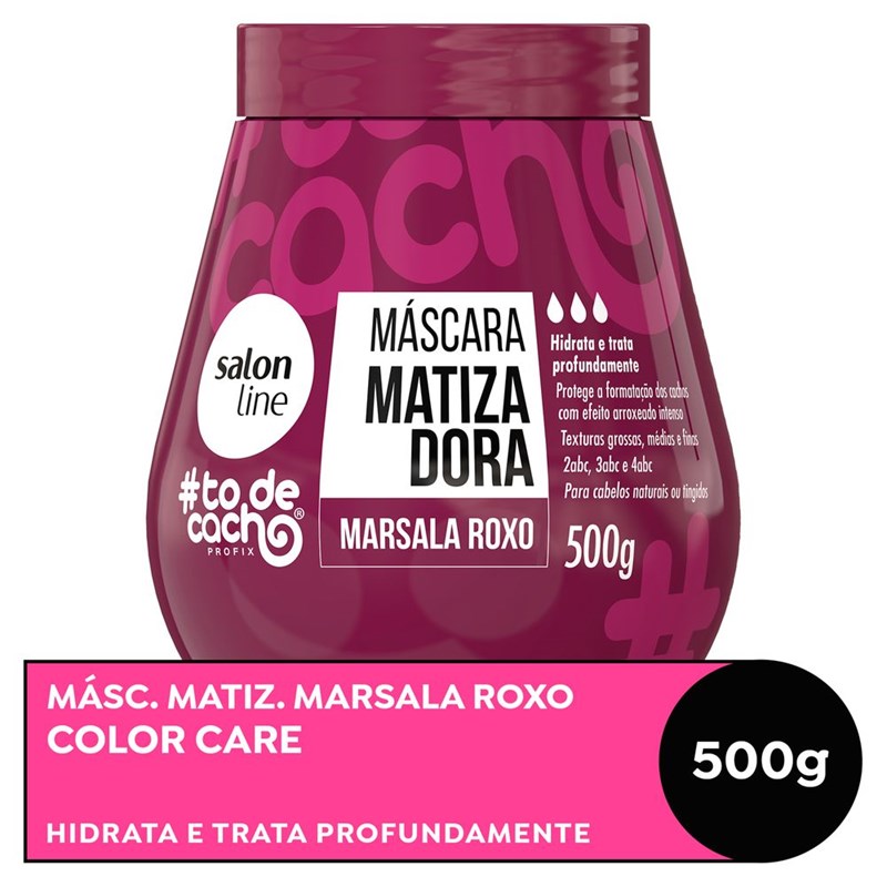 Máscara de Hidratação Salon Line #todecacho 500 gr Matizadora Marsala Roxo