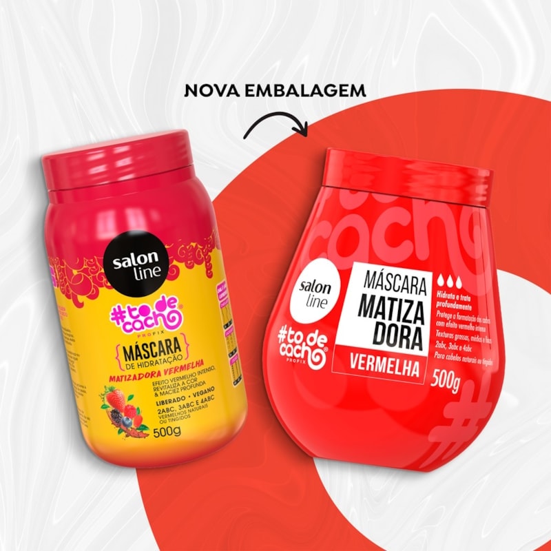 Máscara de Hidratação Salon Line #todecacho 500 gr Matizadora Vermelha