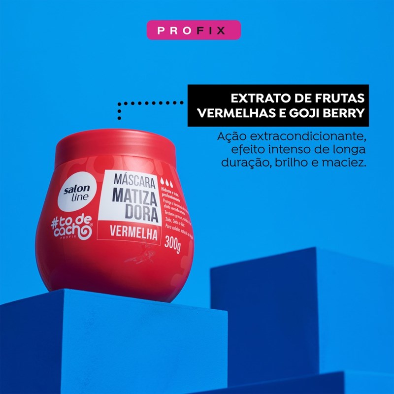 Máscara de Hidratação Salon Line #tôdecacho Matizadora Vermelho cereja