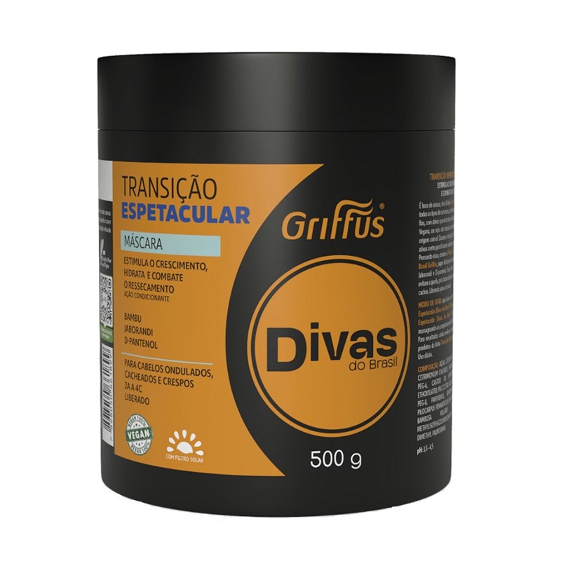 Máscara de Tratamento Griffus Divas do Brasil 500 gr Transição Espetacular