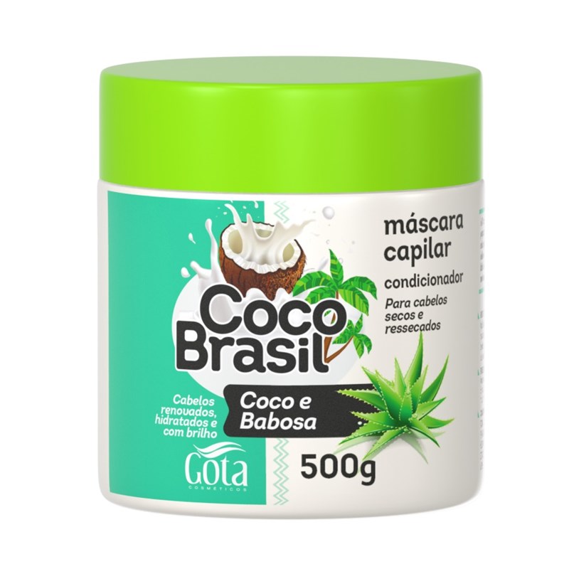 Máscara Gota Dourada Coco Brasil 500 gr Coco e Babosa