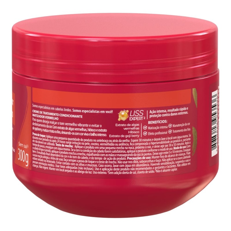 Máscara Salon Line Meu Liso 300 gr Matizador Vermelho