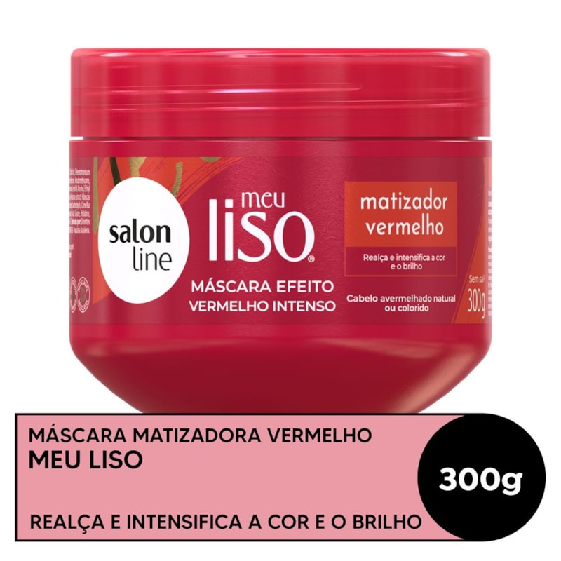 Máscara Salon Line Meu Liso 300 gr Matizador Vermelho