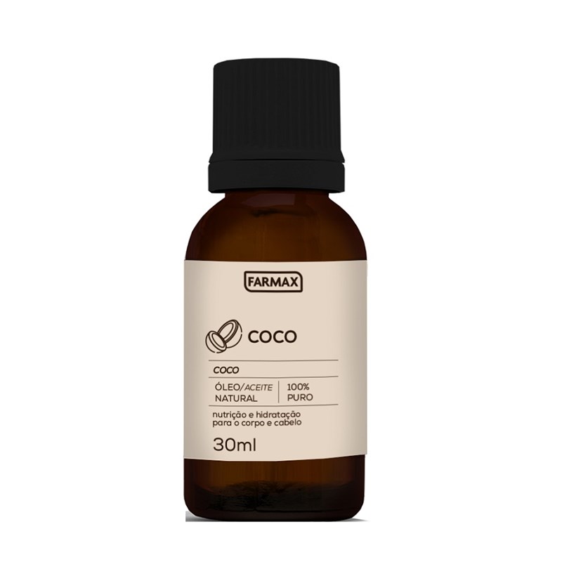 Óleo Capilar e Corporal Farmax 30 ml Coco Puro