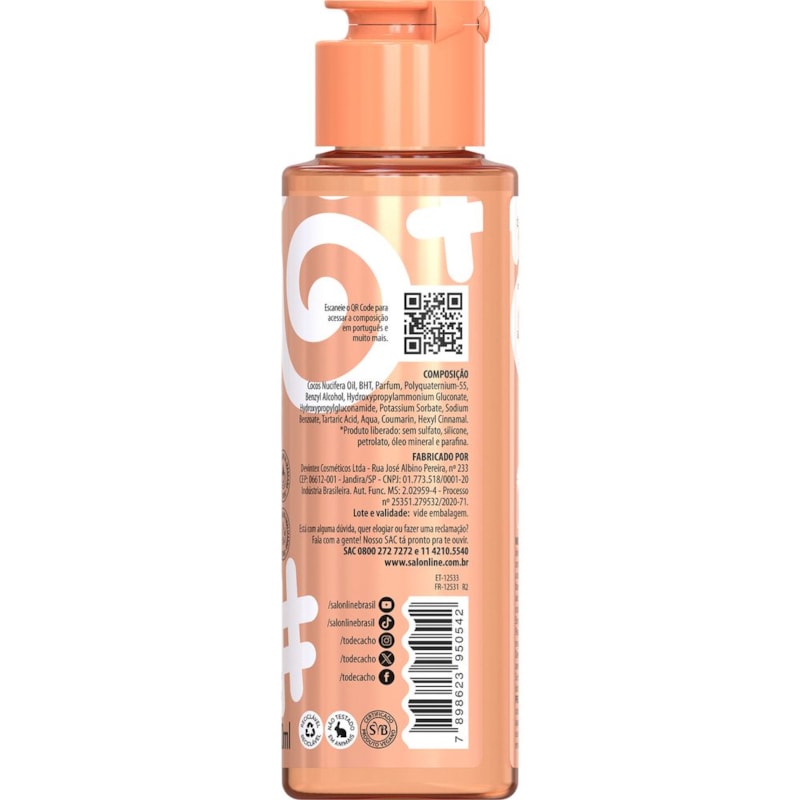 Óleo Capilar Salon Line  #todecacho 100 ml Coco Puro