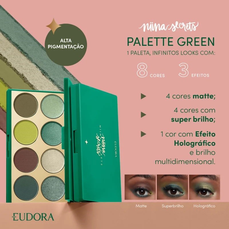 Palette de Sombras Niina Secrets Green