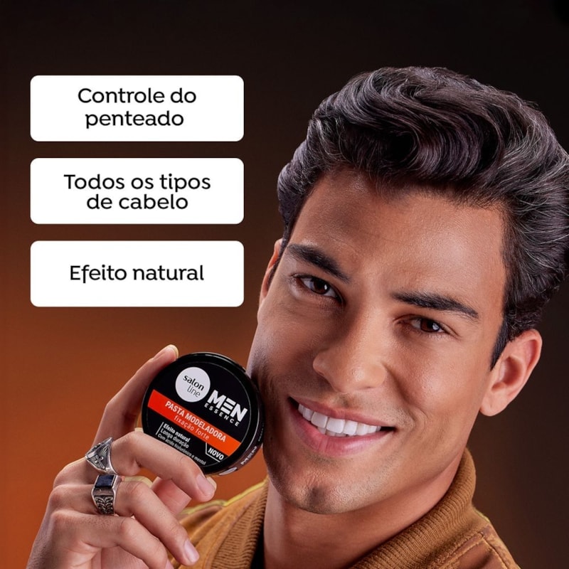 Pasta Modeladora Salon Line Men Essence 60 gr Fixação Forte