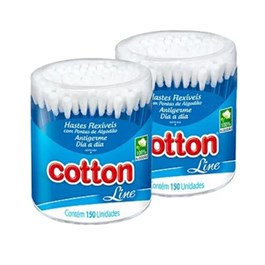 Pote Hastes Flexiveis Cotton Line Dia a Dia 150 Unidades Antigerme