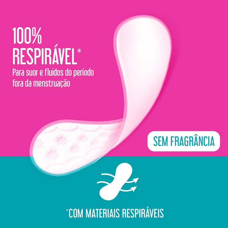 Protetor Diário Carefree Todo Dia Sem Perfume 40 Unidades