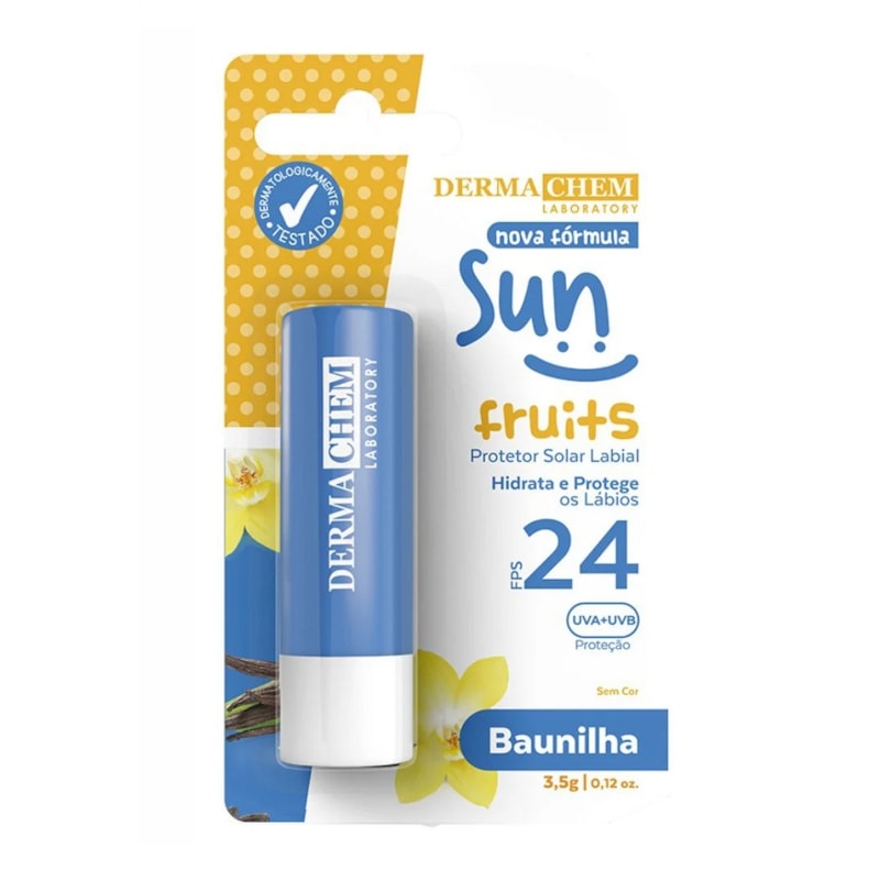 Protetor Labial Dermachem Sun Fruits 3,5 gr Baunilha