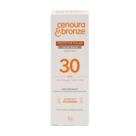 Protetor Solar Facial Cenoura & Bronze FPS 30 50 gr Toque Seco