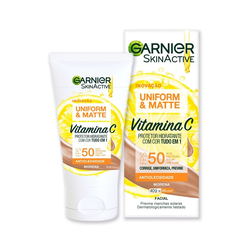 Protetor Solar Facial Garnier SkinActive FPS 50 40 gr Morena