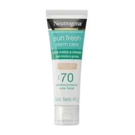 Protetor Solar Facial Neutrogena Sun Fresh Derm Care FPS 70 40 gr Pele Clara