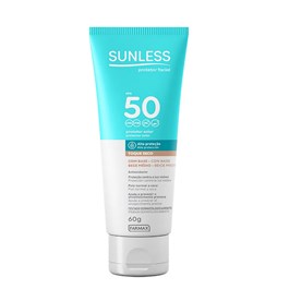 Protetor Solar Facial Sunless 60 gr Base Média Fps 50
