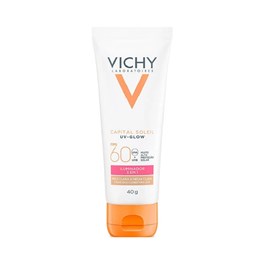 Protetor Solar Facial Vichy Capital Soleil UV-Glow FPS 60 40 gr Pele Média a Clara