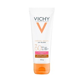 Protetor Solar Facial Vichy Capital Soleil UV-Glow FPS 60 40 gr Pele Média a Negra