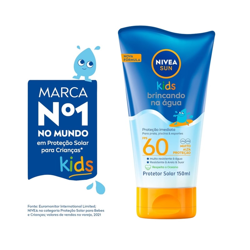 Protetor Solar Nivea Sun Kids FPS 60 150 ml