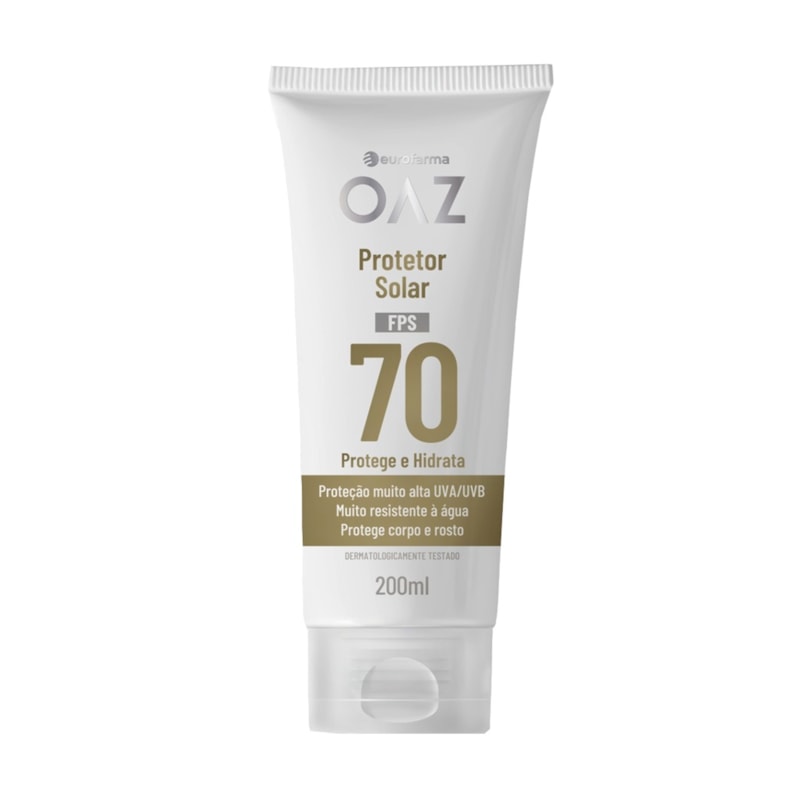 Protetor Solar OAZ FPS 70 200 ml Protege e Hidrata