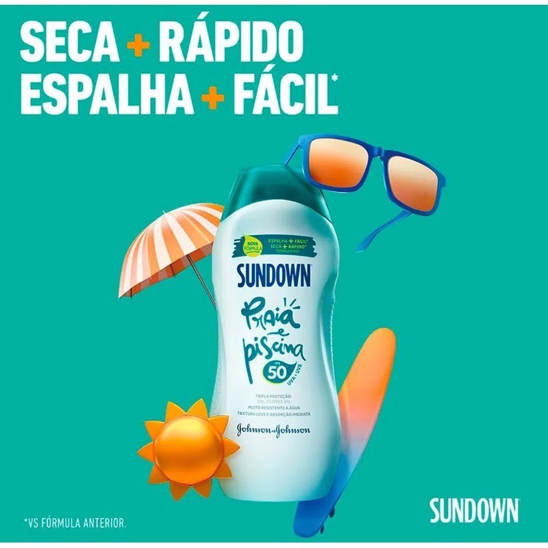 Protetor Solar Sundown Praia e Piscina 200 ml FPS 50
