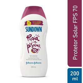 Protetor Solar Sundown Praia e Piscina 200 ml FPS 70