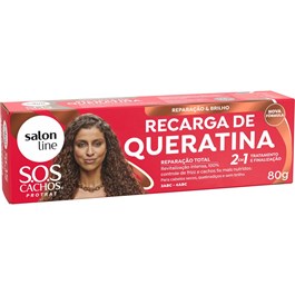 Recarga De Queratina Salon Line SOS Cachos 80 gr Reparação Total