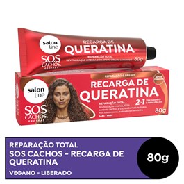 Recarga De Queratina Salon Line SOS Cachos 80 gr Reparação Total
